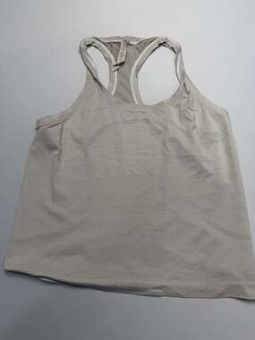 lululemon athletica swiftly tank race length size 8 - white